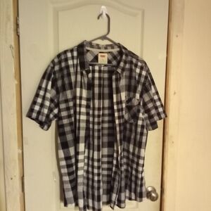 Levi's Black and White Checkered Casual Shirt